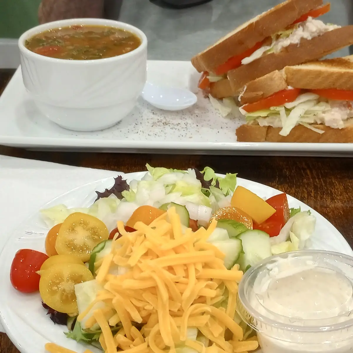 Tomato soup, Pimento sandwich Combo