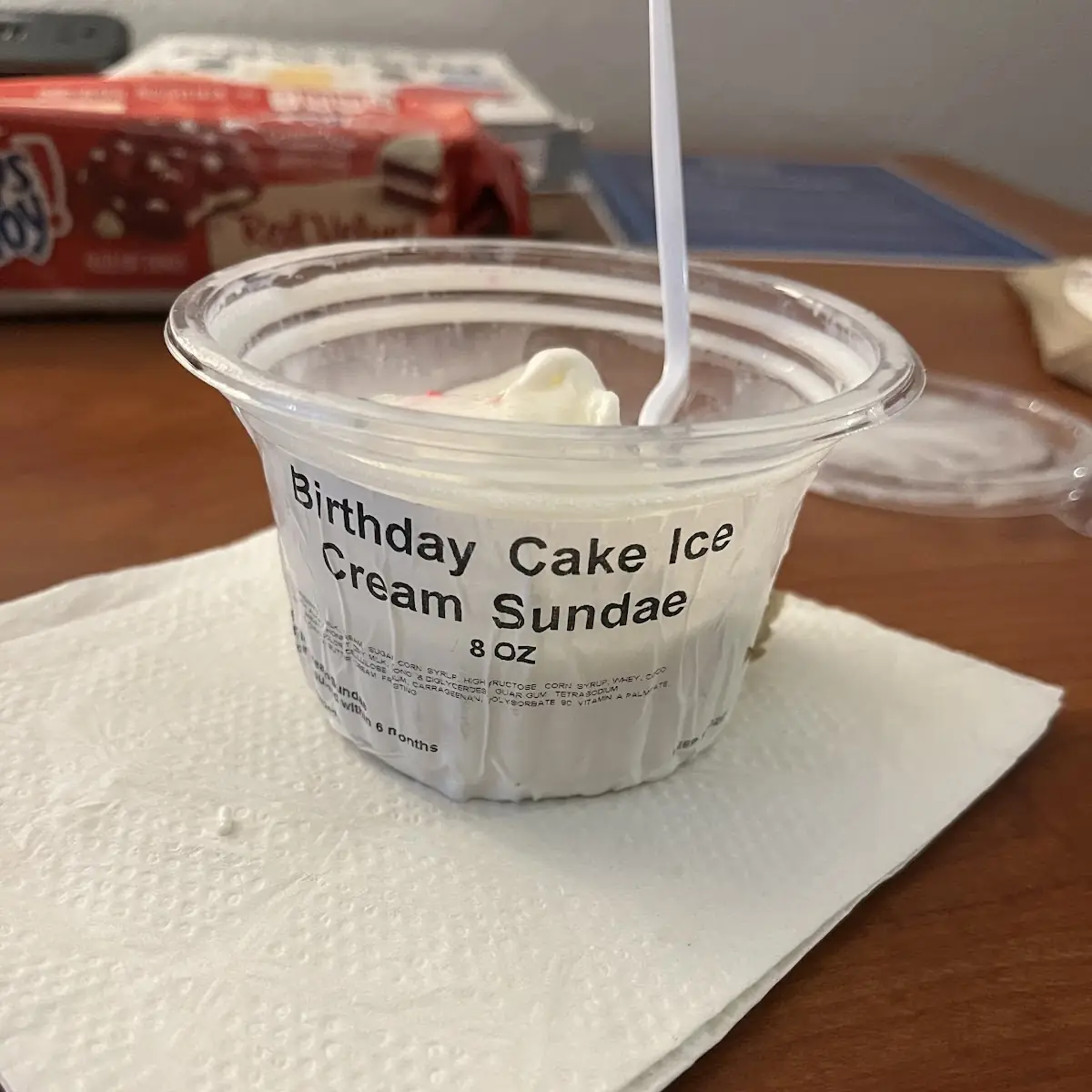 Birthday Cake Ice Cream Sundae 8oz