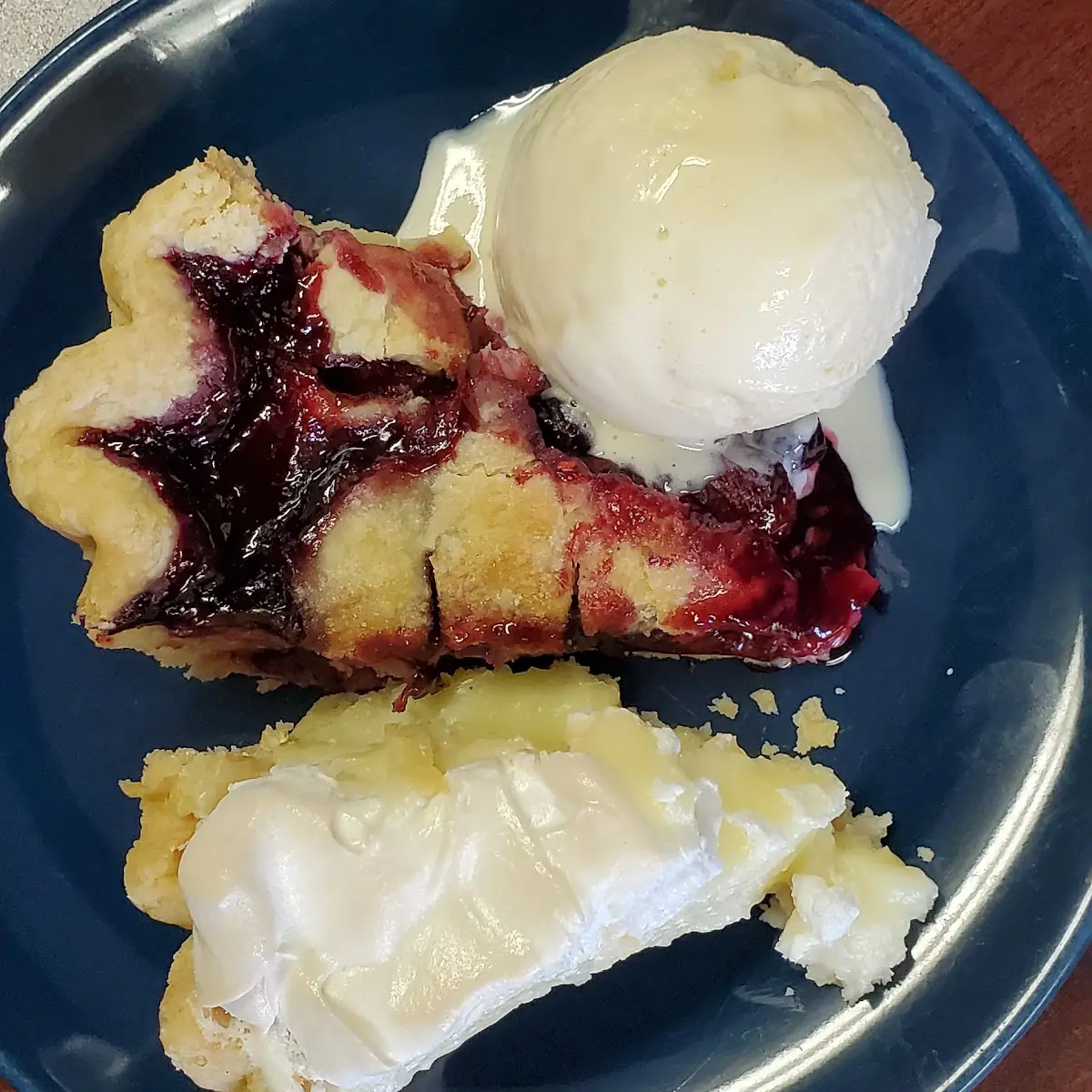 Sour Cream Lemon Pie with Ice Cream
