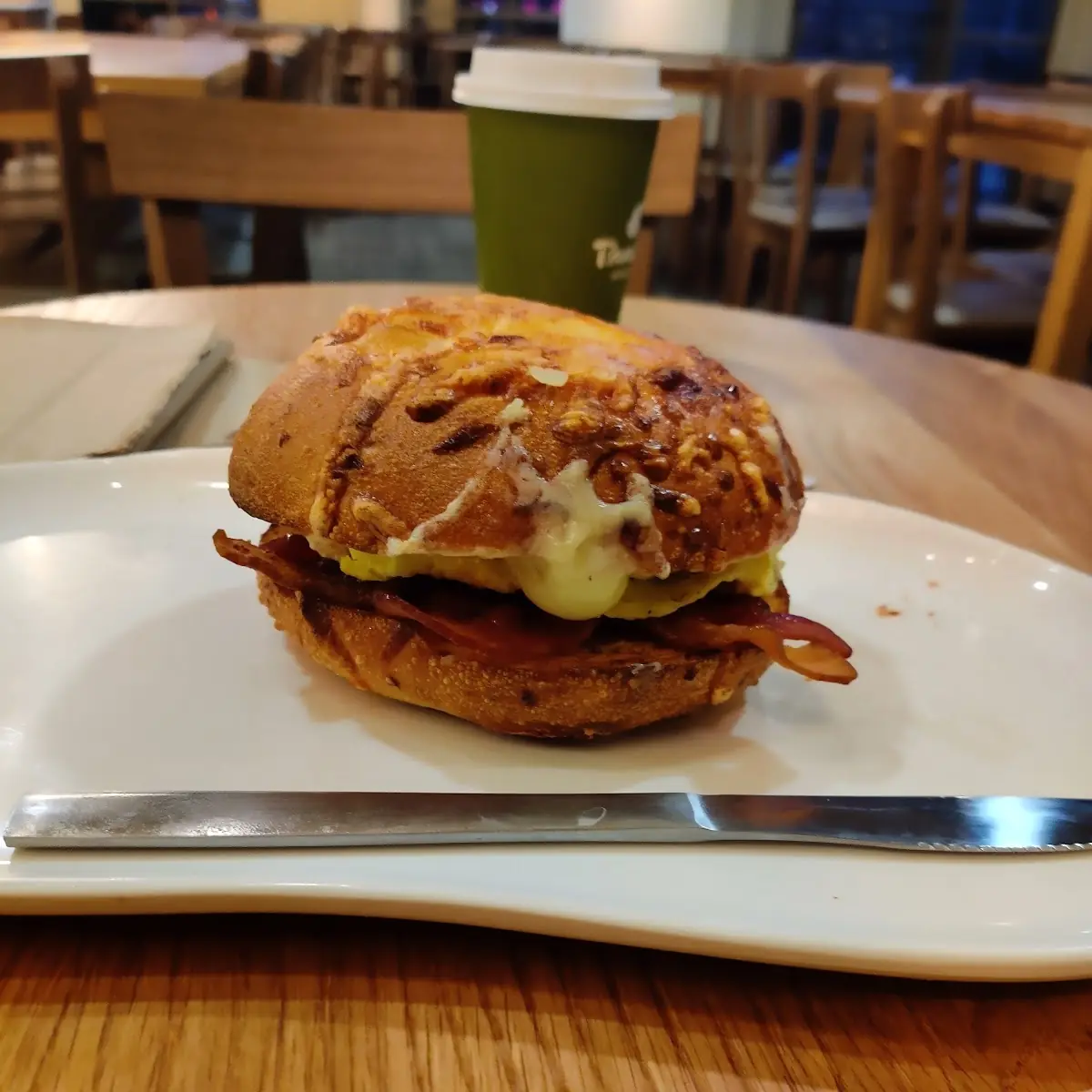 Bacon Egg and Cheddar Bagel