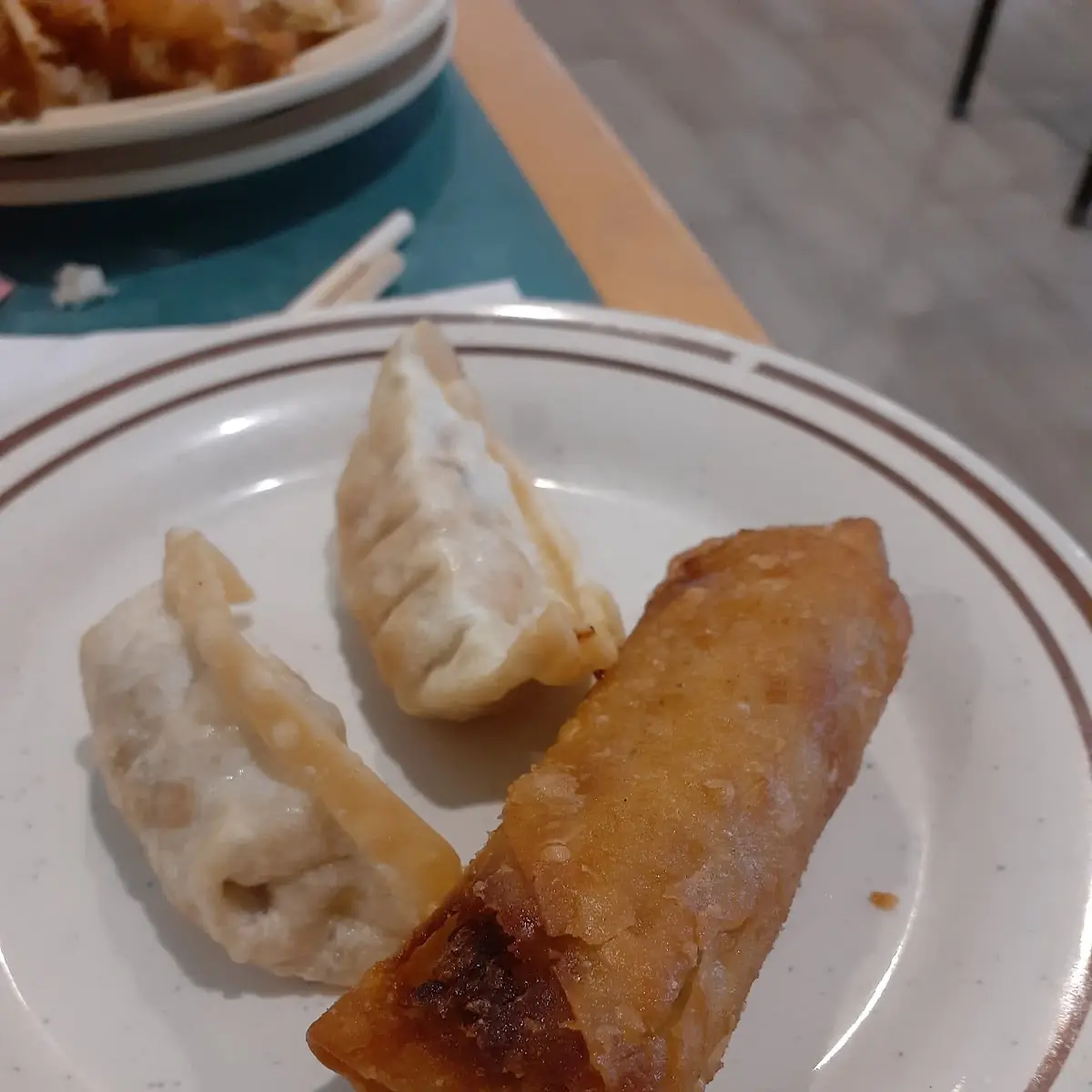 Egg Roll and Dumpling