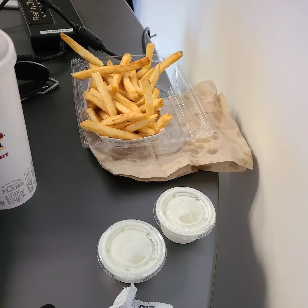 French Fries and Ranch Dressing