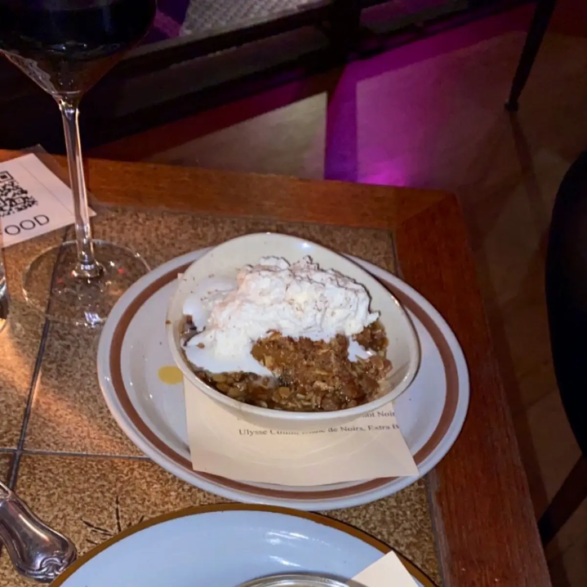 Lemon Pana Cotta and Pear Crumble