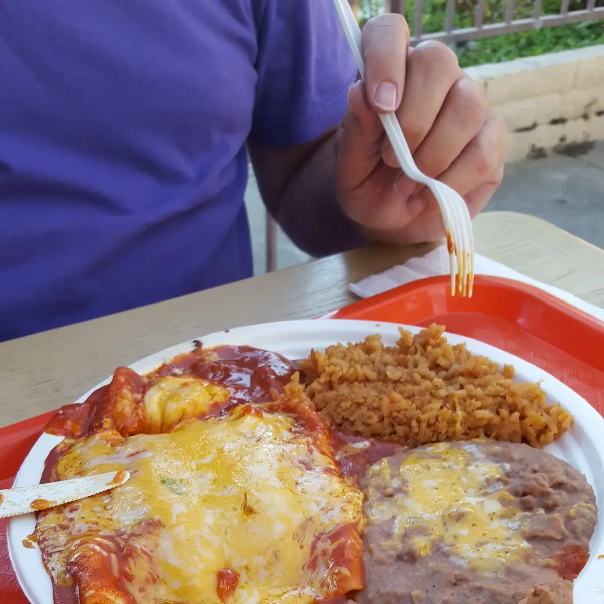 Cheese Enchiladas Rice Beans