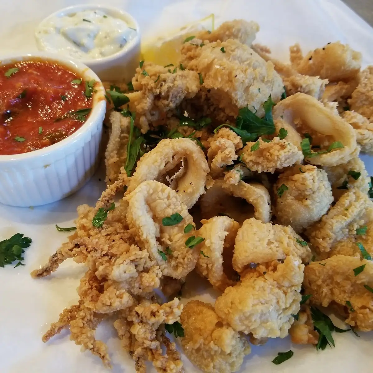 Crispy Calamari with Dipping Sauces