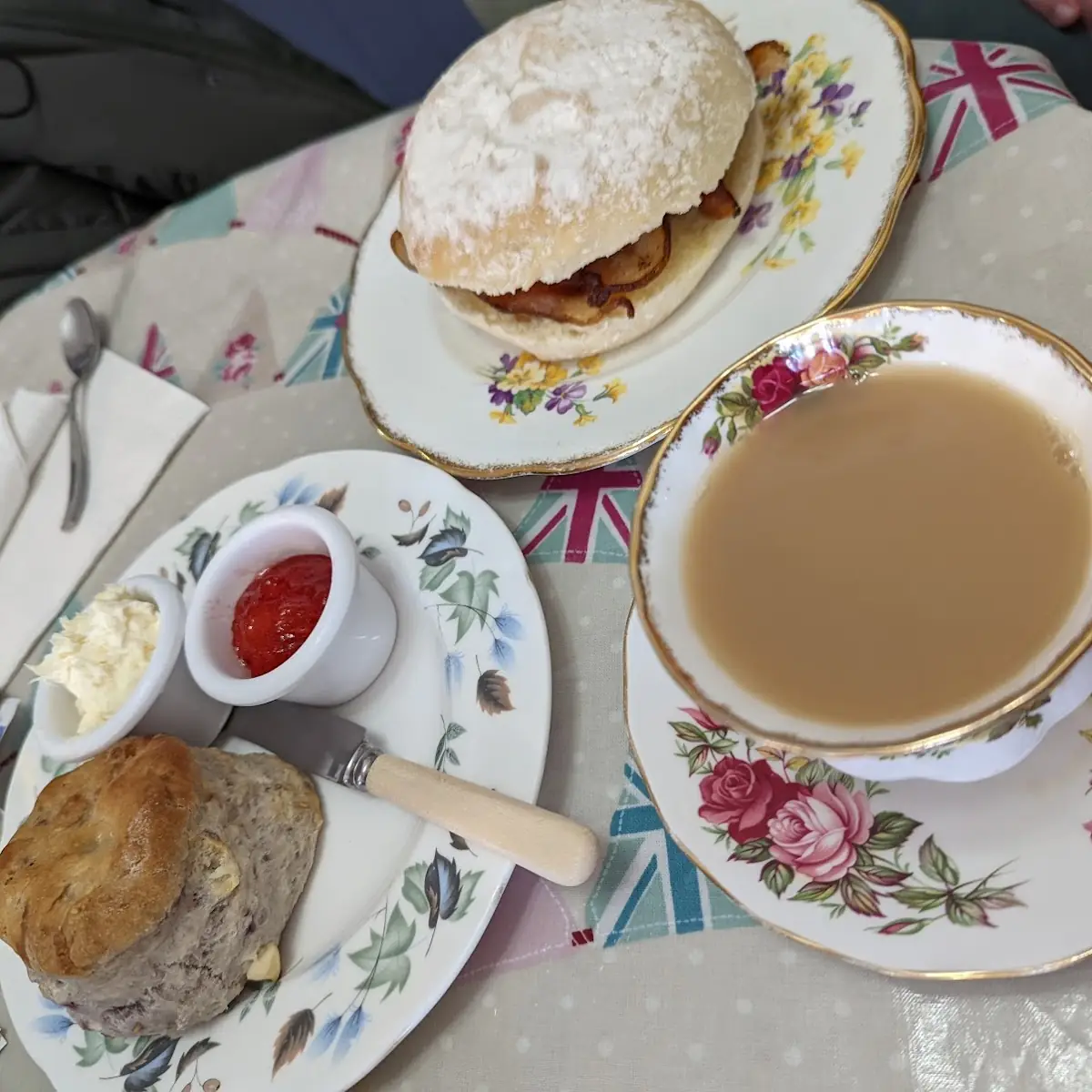Bacon BAP and Raspberry White Chocolate Scone