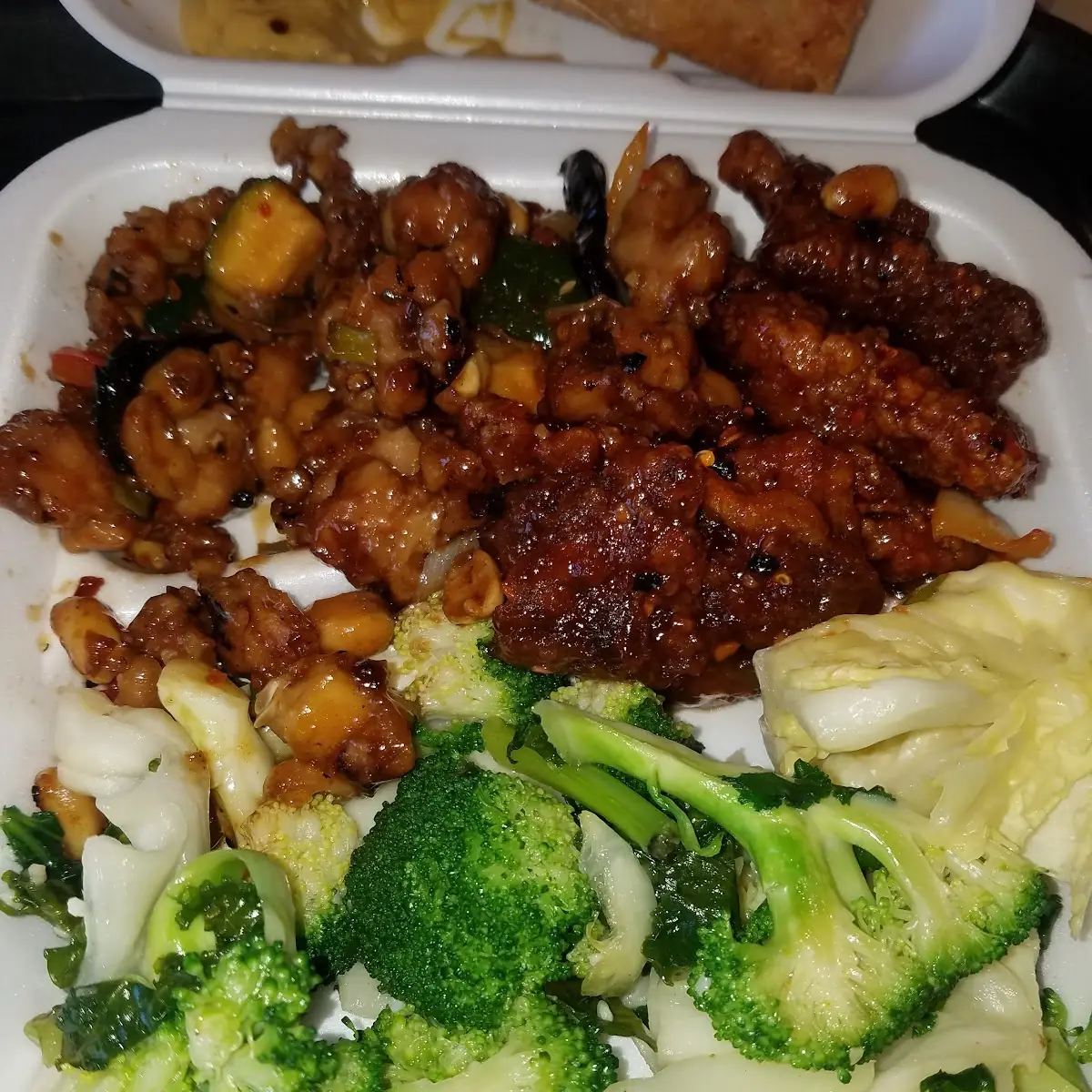 Kung Pao Chicken & Beijing Beef with Mixed Veggies