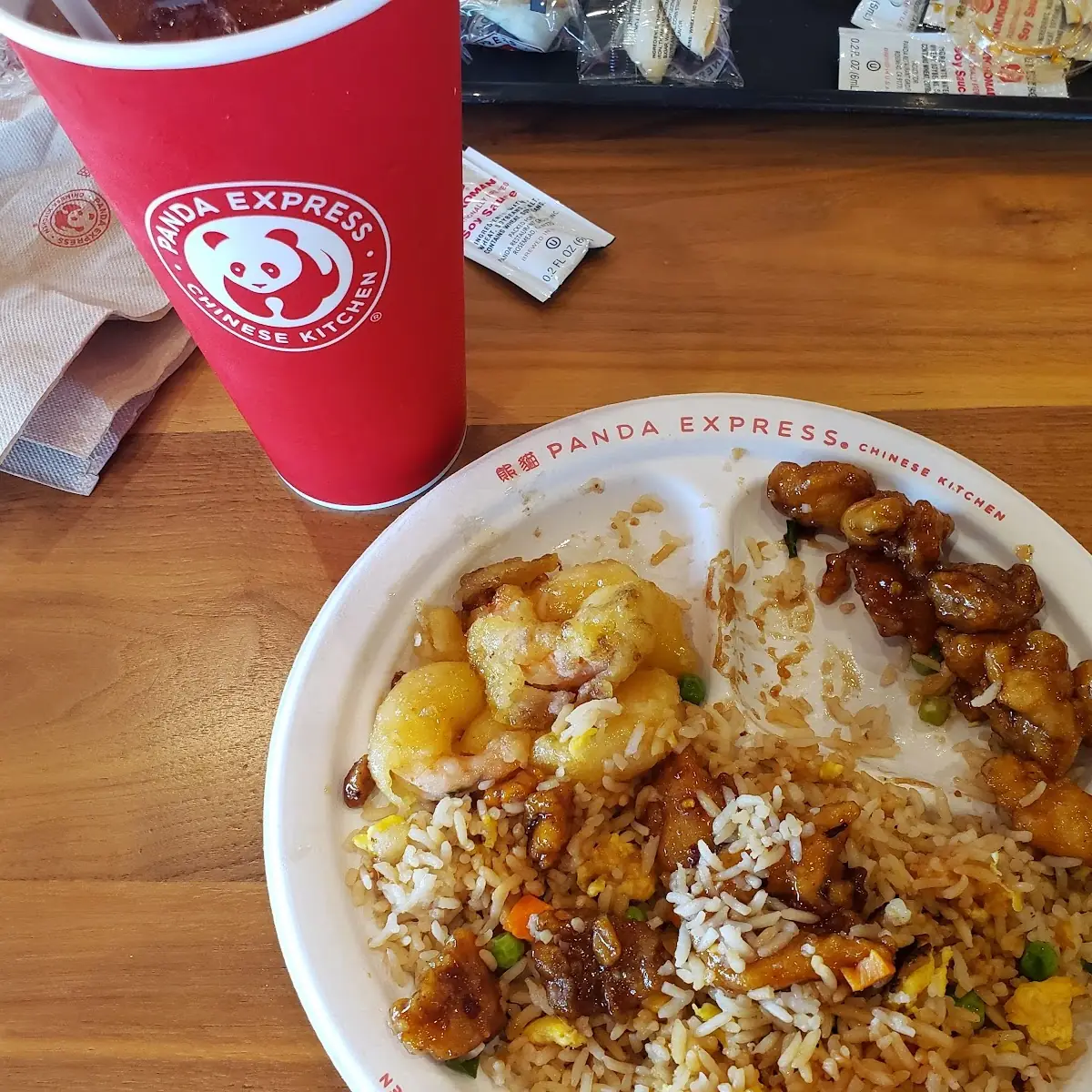 Orange Chicken Fried Rice& Walnut Shrimp