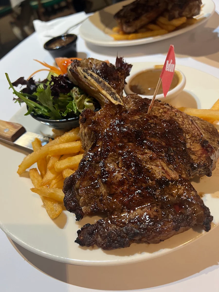 Steak with Chips & Salad, M Brasserie