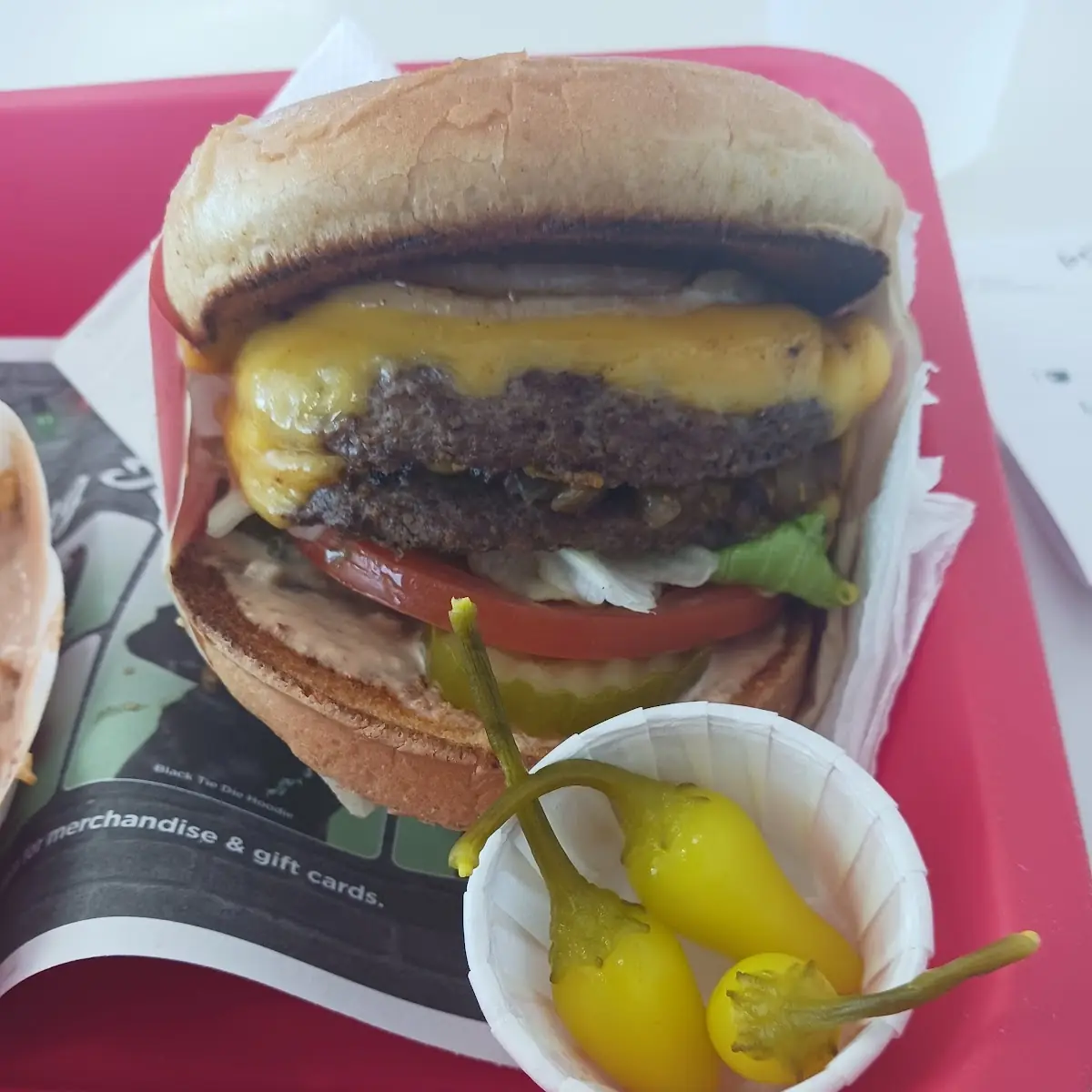 Animal Burger with Chopped Chilis