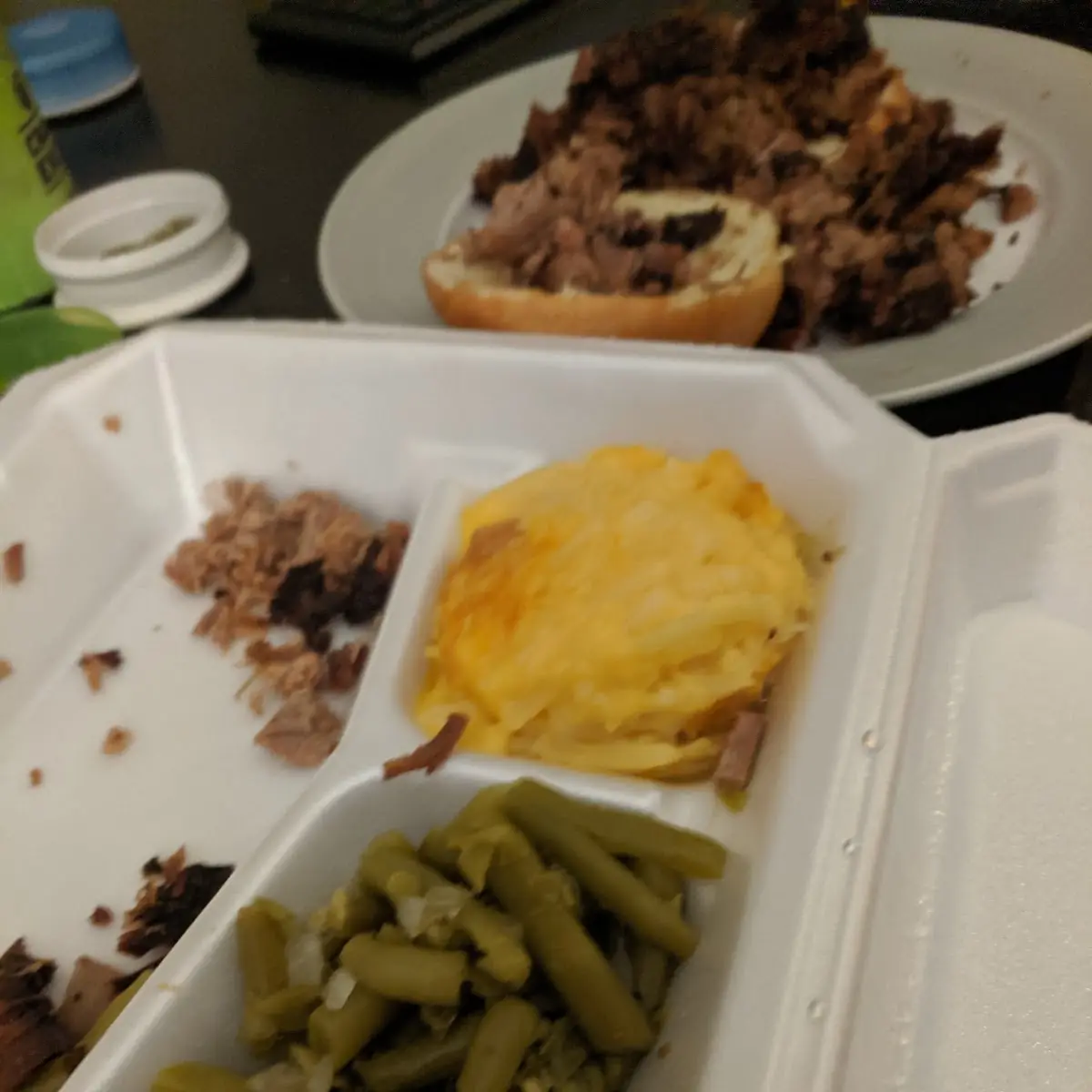 Hash Brown Casserole and Green Beans
