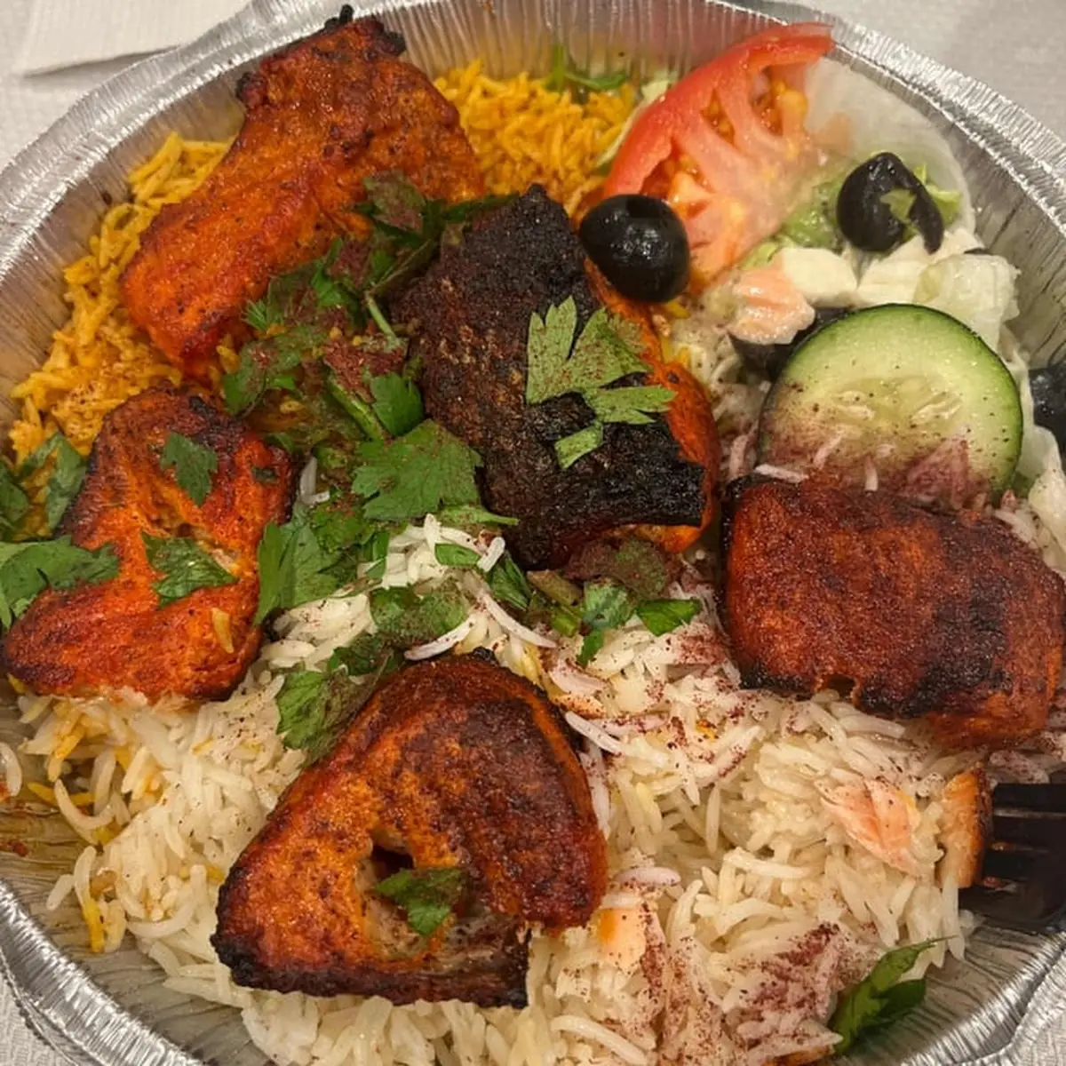 Chicken and Beef Skewer Platter