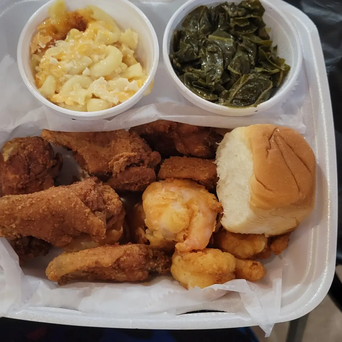 Mac N Cheese & Collard Greens
