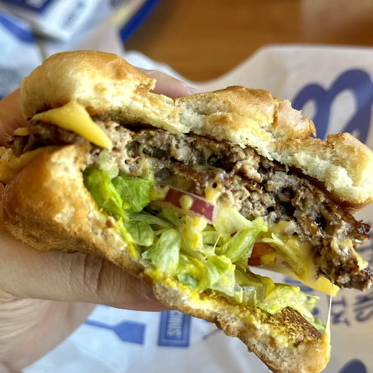 Double Cheeseburger with Mustard
