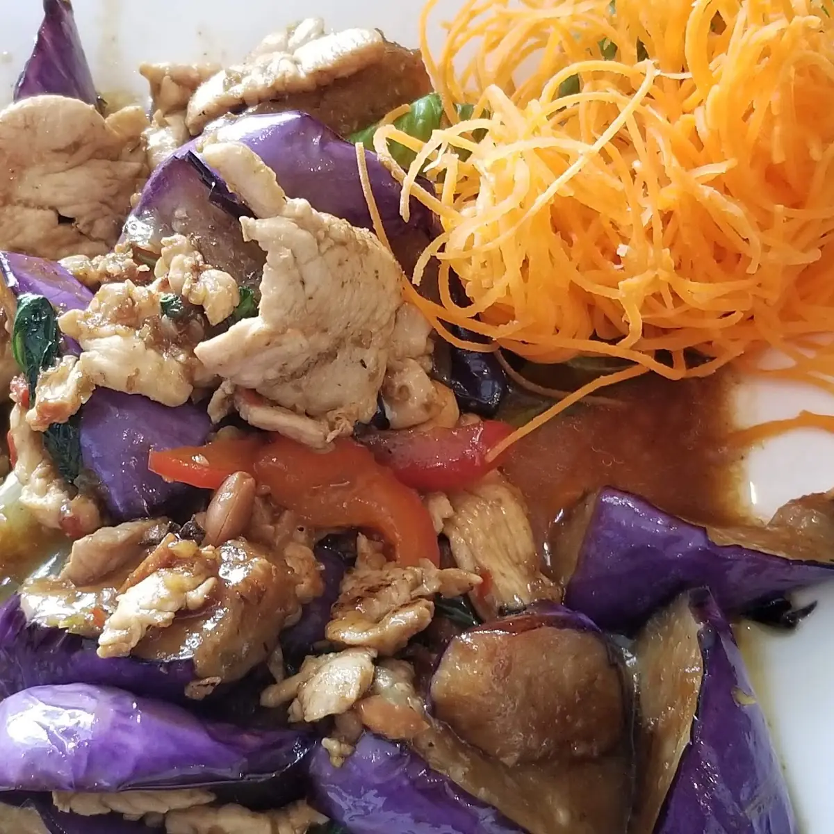 Eggplant with Garlic Sauce Chicken