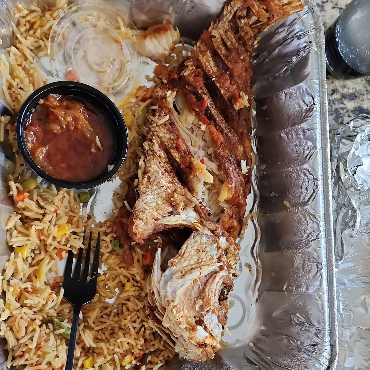 Fried Snapper & Jollof Rice