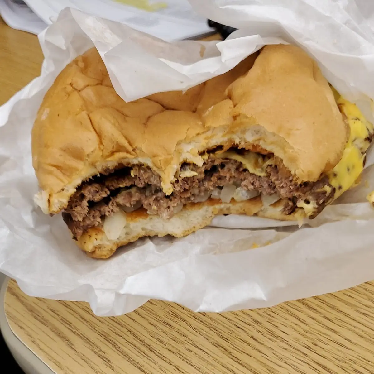 Double Cheese Burger with Onions