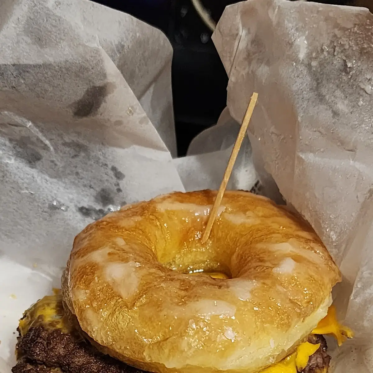 Double Cheese Donut Burger Off the Chain