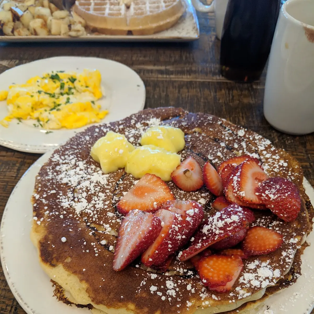 Multi Grain Griddle Cakes with Fresh Fruit