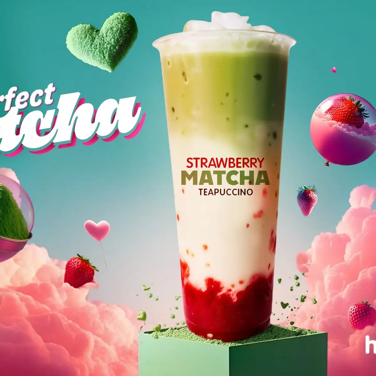 Strawberry Matcha Latte