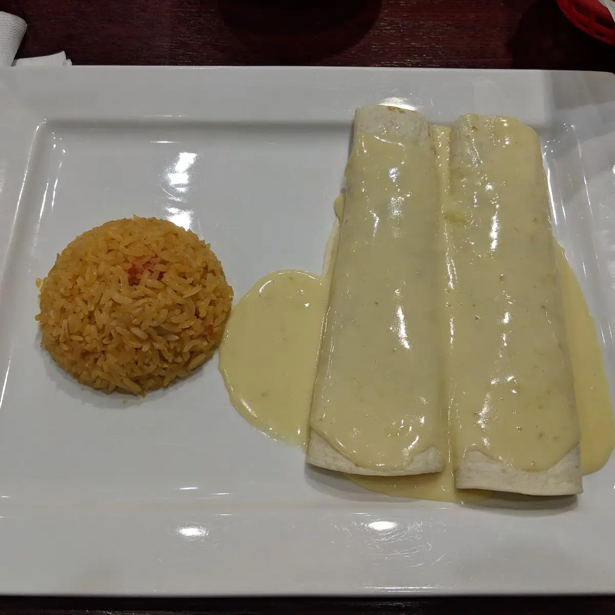 Bean Burrito and Rice