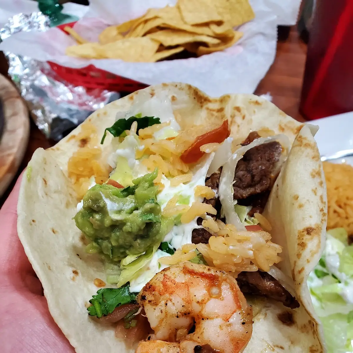Shrimp Taco Salad Fajitas