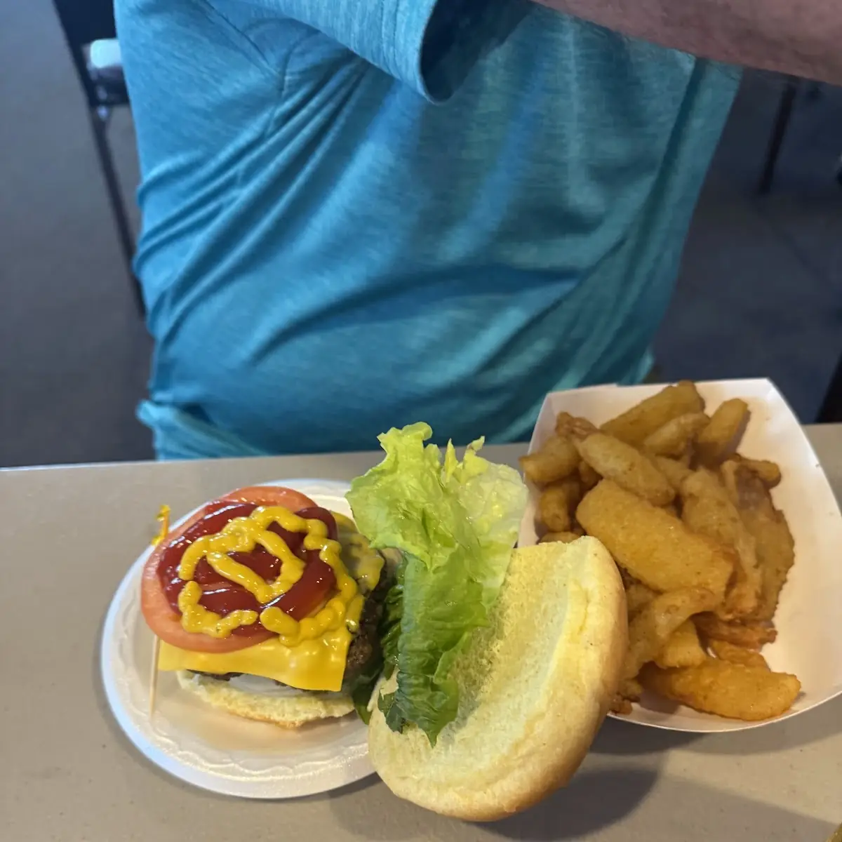 Burger and Onion Petals