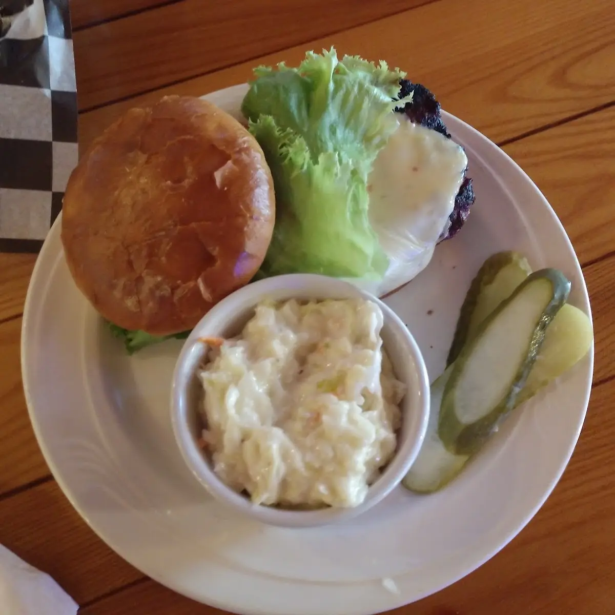 Road House Burger with Coleslaw