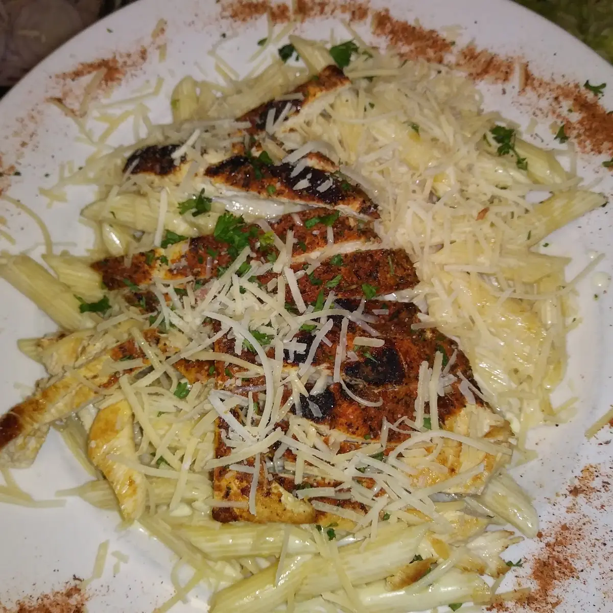 Blackened Chicken Alfredo Pasta