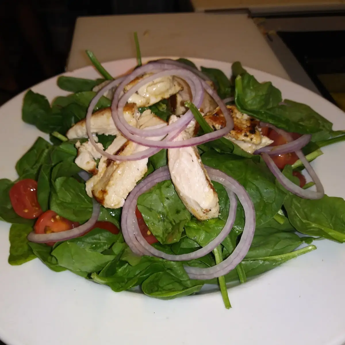 Spinach Salad with Grill ckn Breast