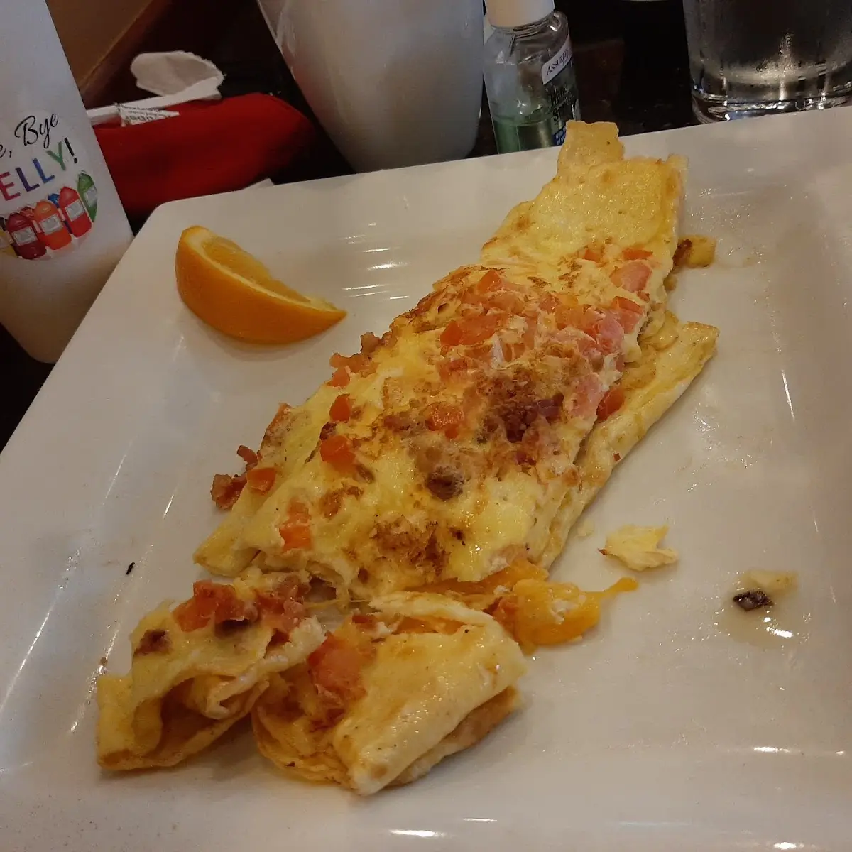 Bacon Tomato Cheddar Omelet