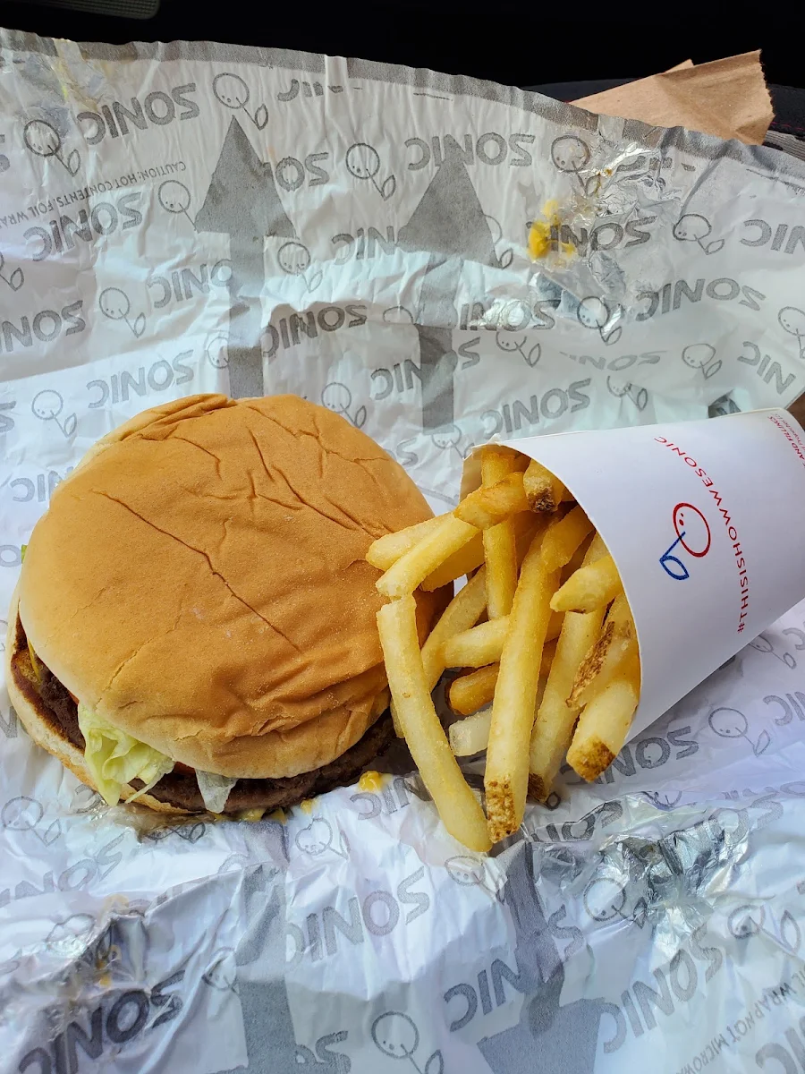 Sonic Cheeseburger with Small Fries