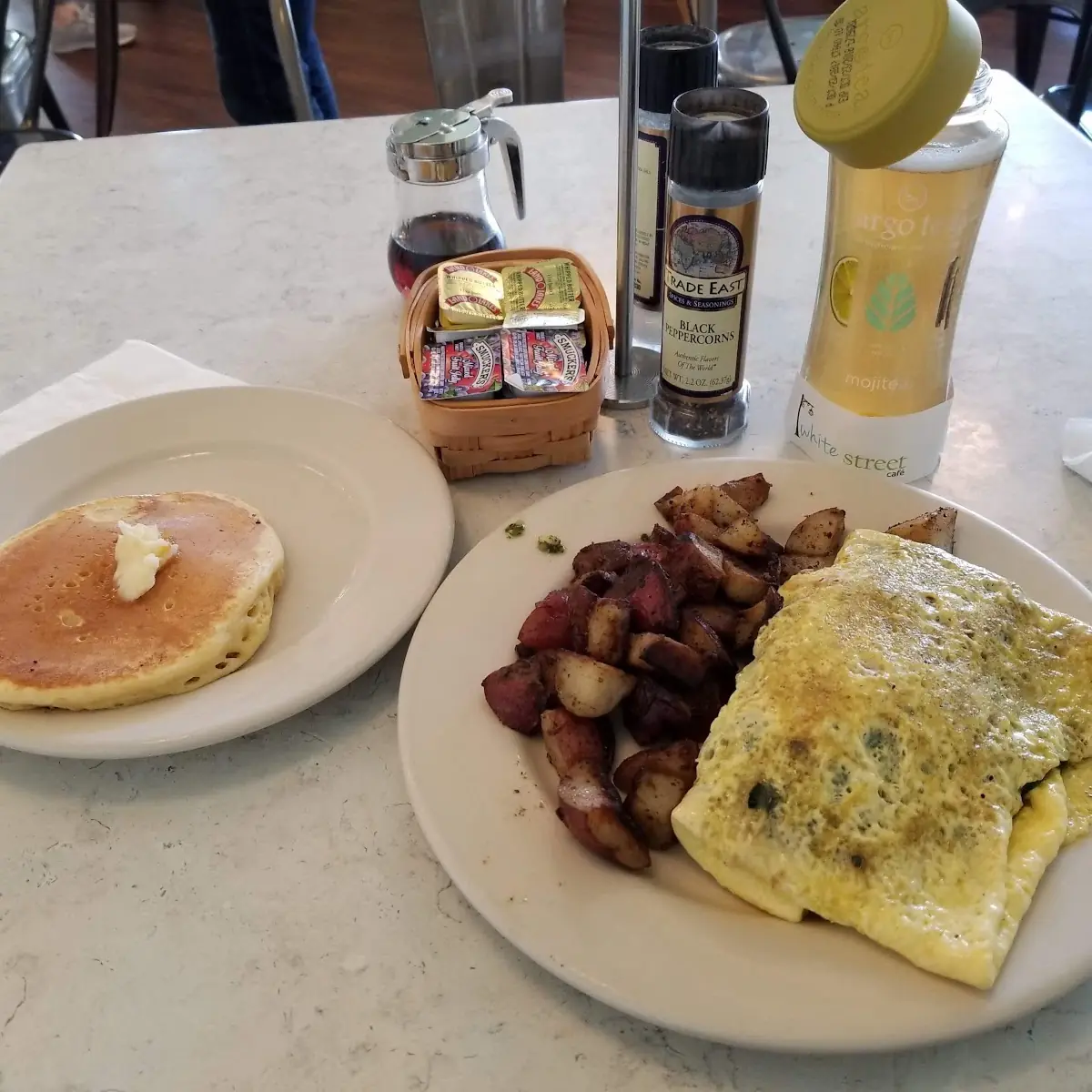 Pancakes Eggs Hash Browns