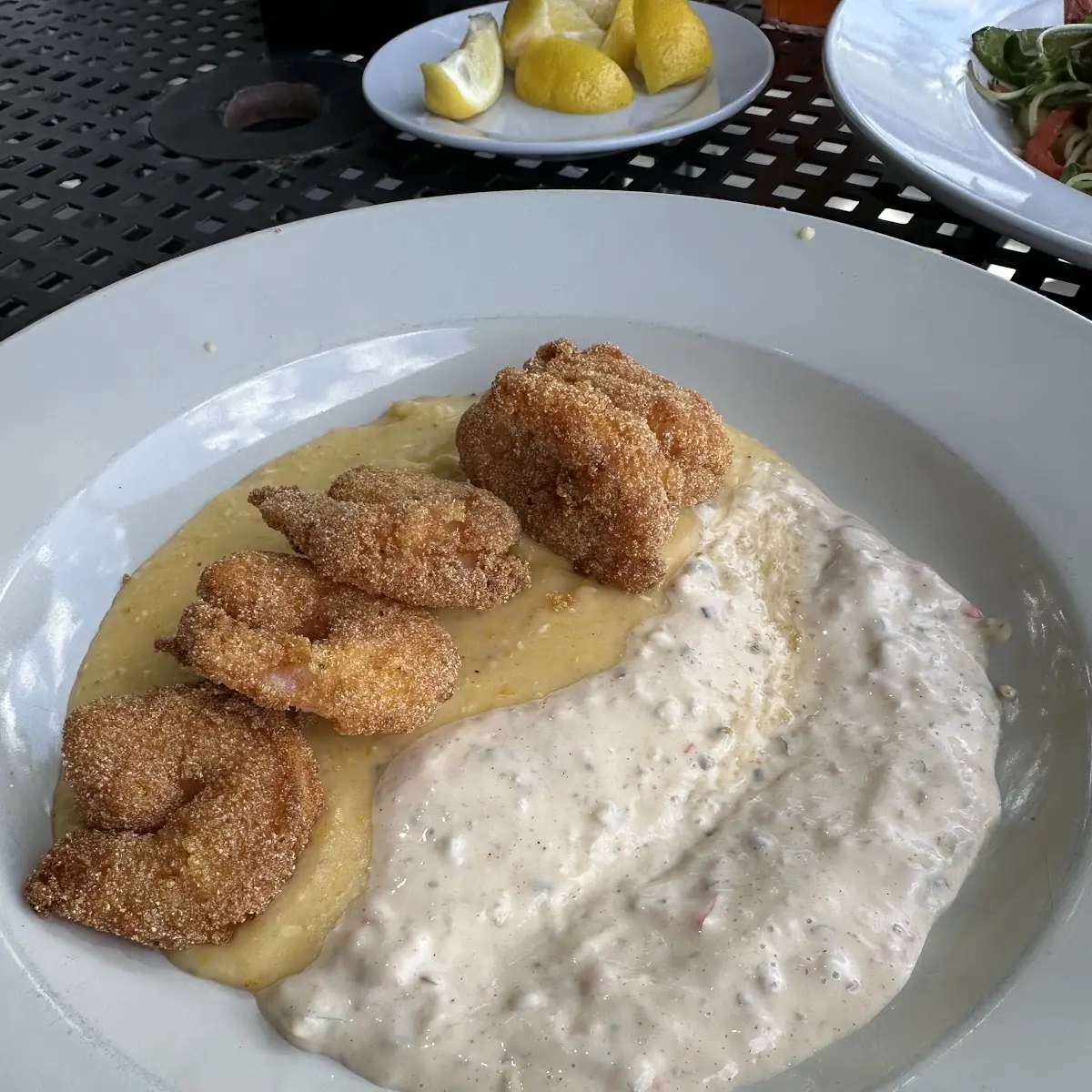 Cornmeal Fried Oysters Remoulade Cheddar Cheese Grits