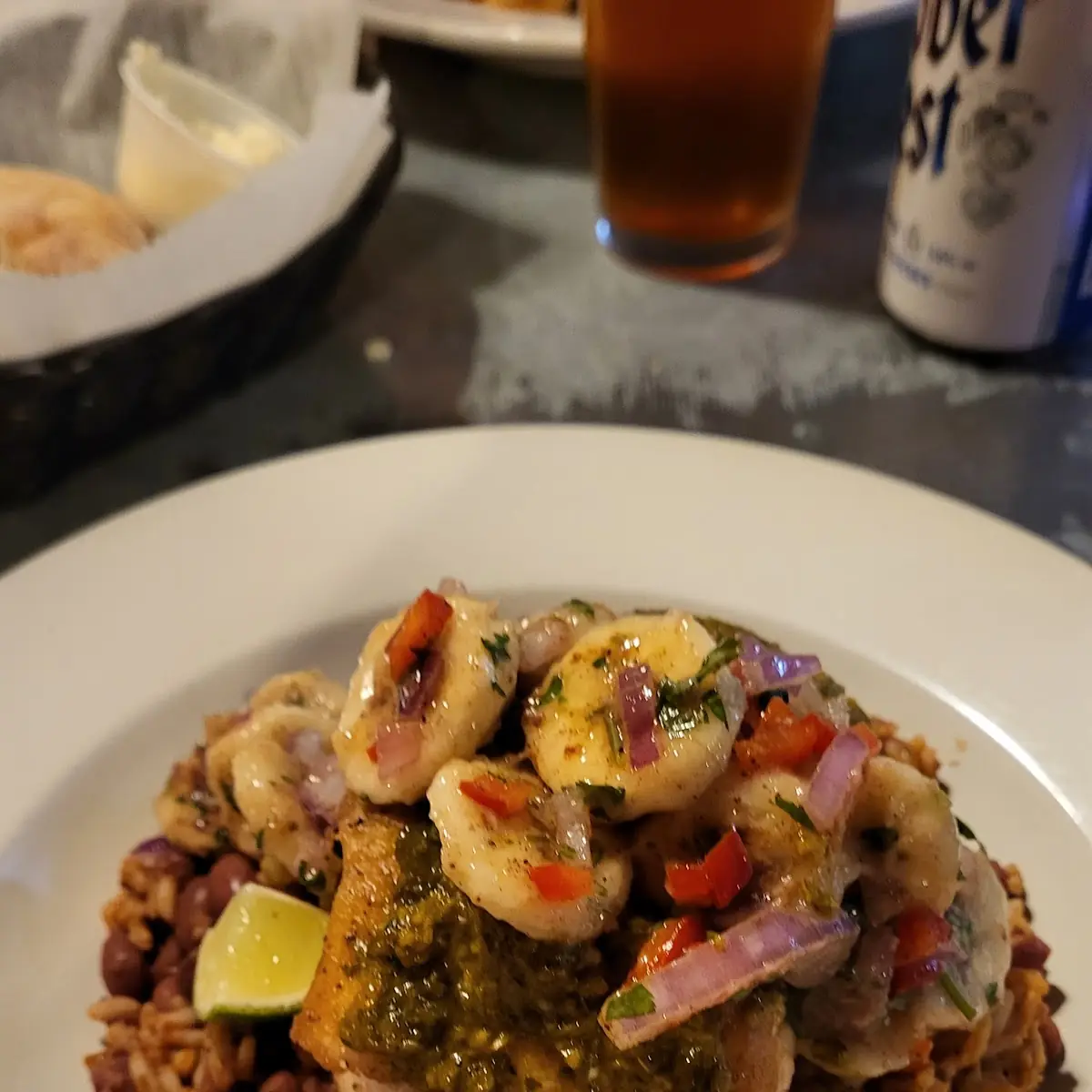 Pan Seared Corvina Vera Cruz Arroz Amarillo