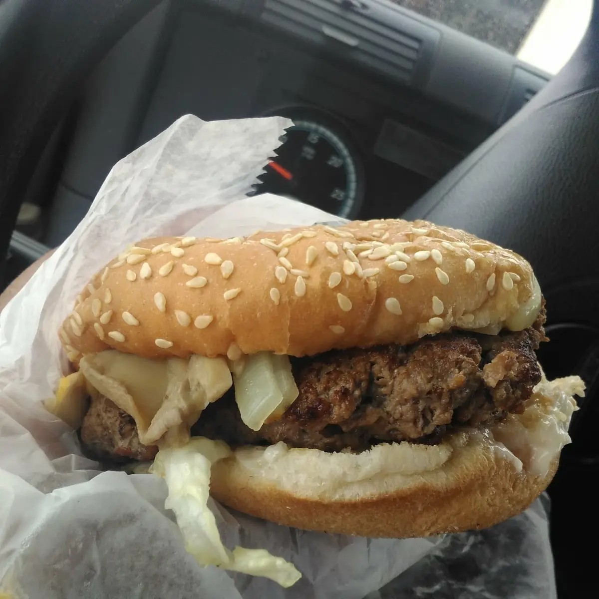 1 2 Pound Mushroom Swiss Burger with Onions