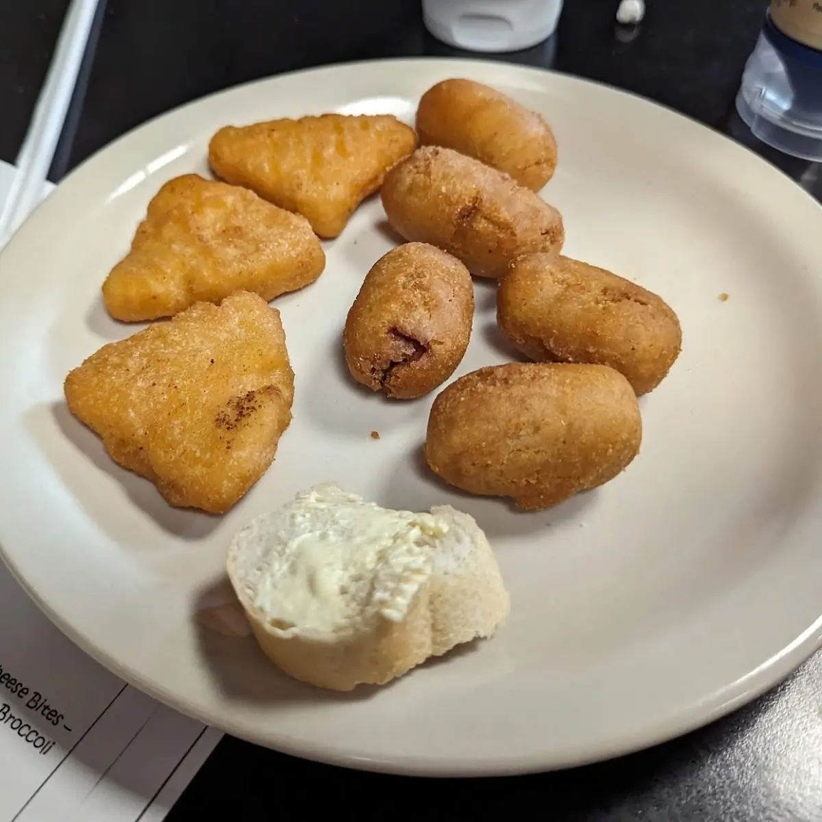 Mini Corn Dogs and Friend Macaroni and Cheese Bites