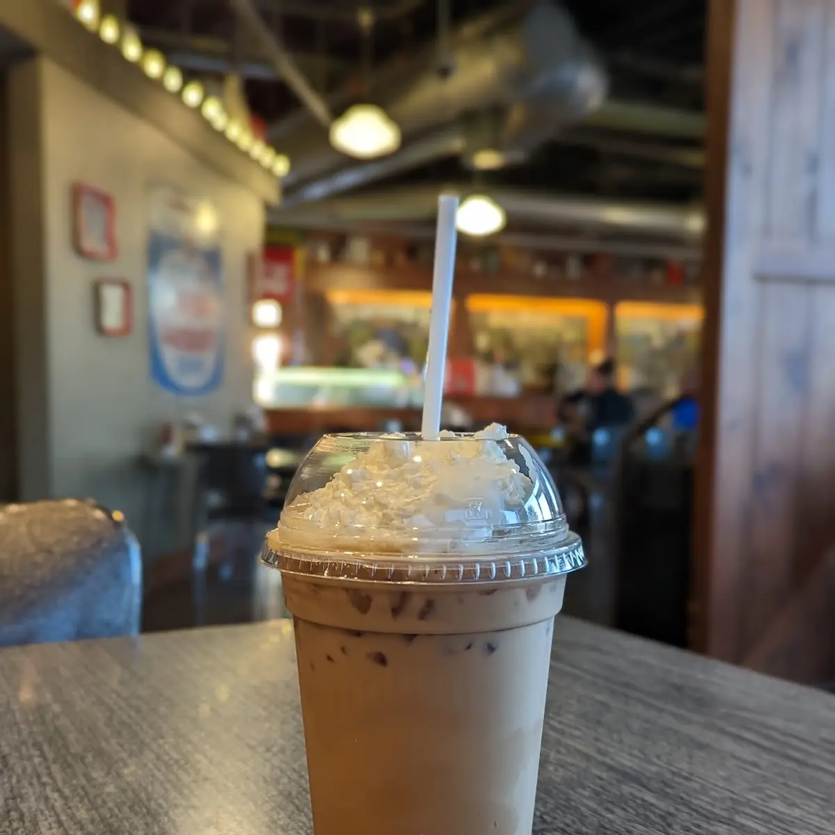 Iced Vanilla Latte with Whipped Cream