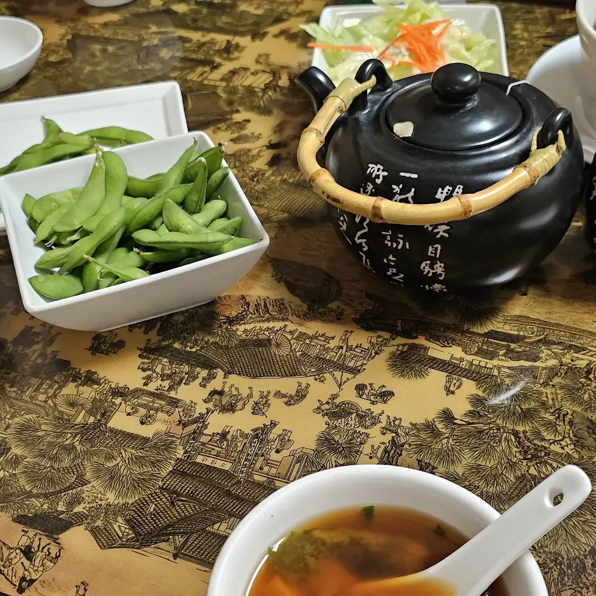 Warm Edemame & Miso Soup
