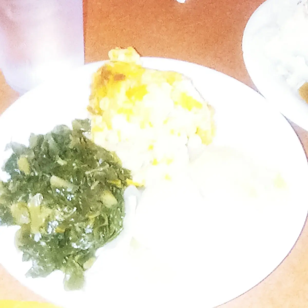 Collard Greens Mac&Cheese Cooked Cabbage