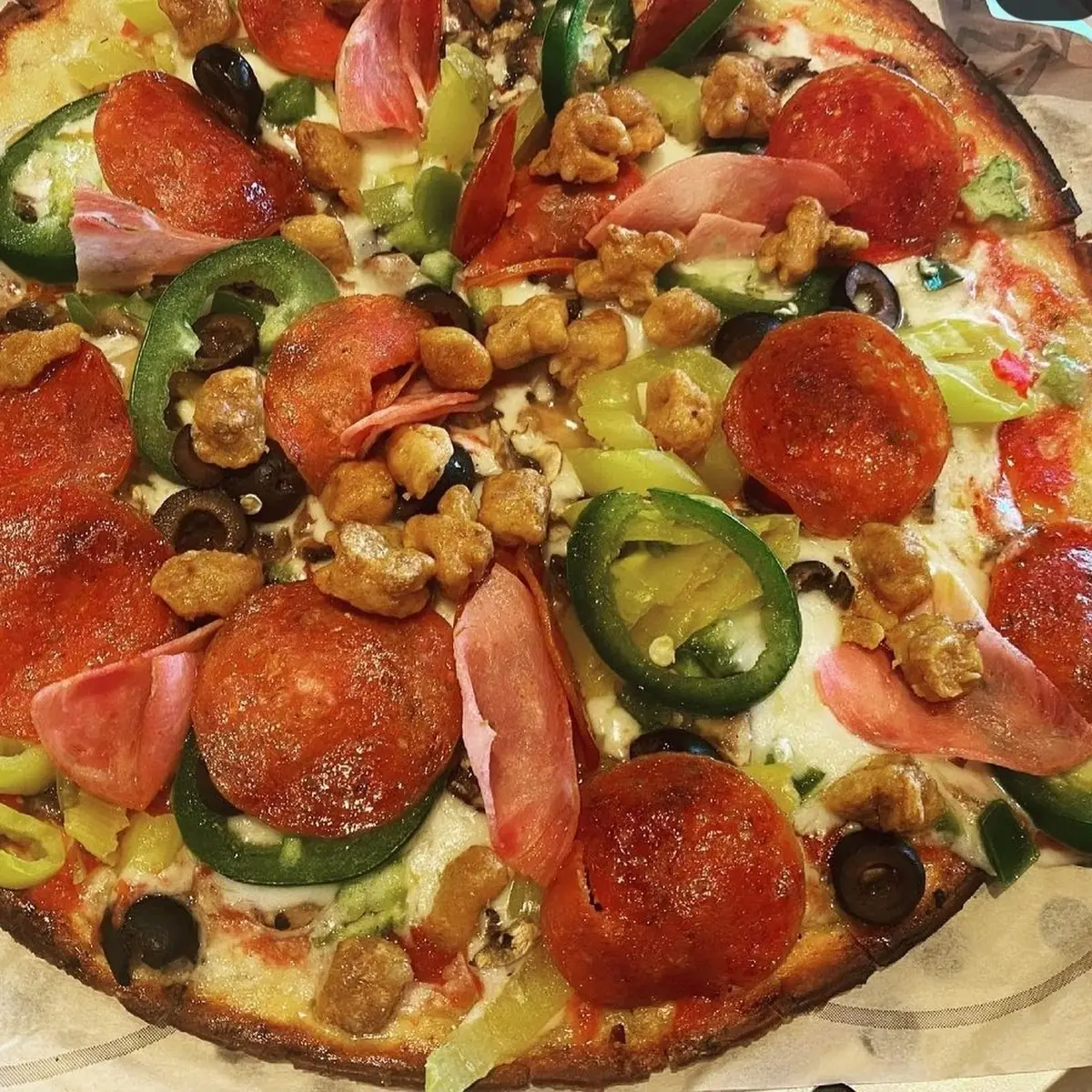 Custom Made Coliflower Crust Pizza