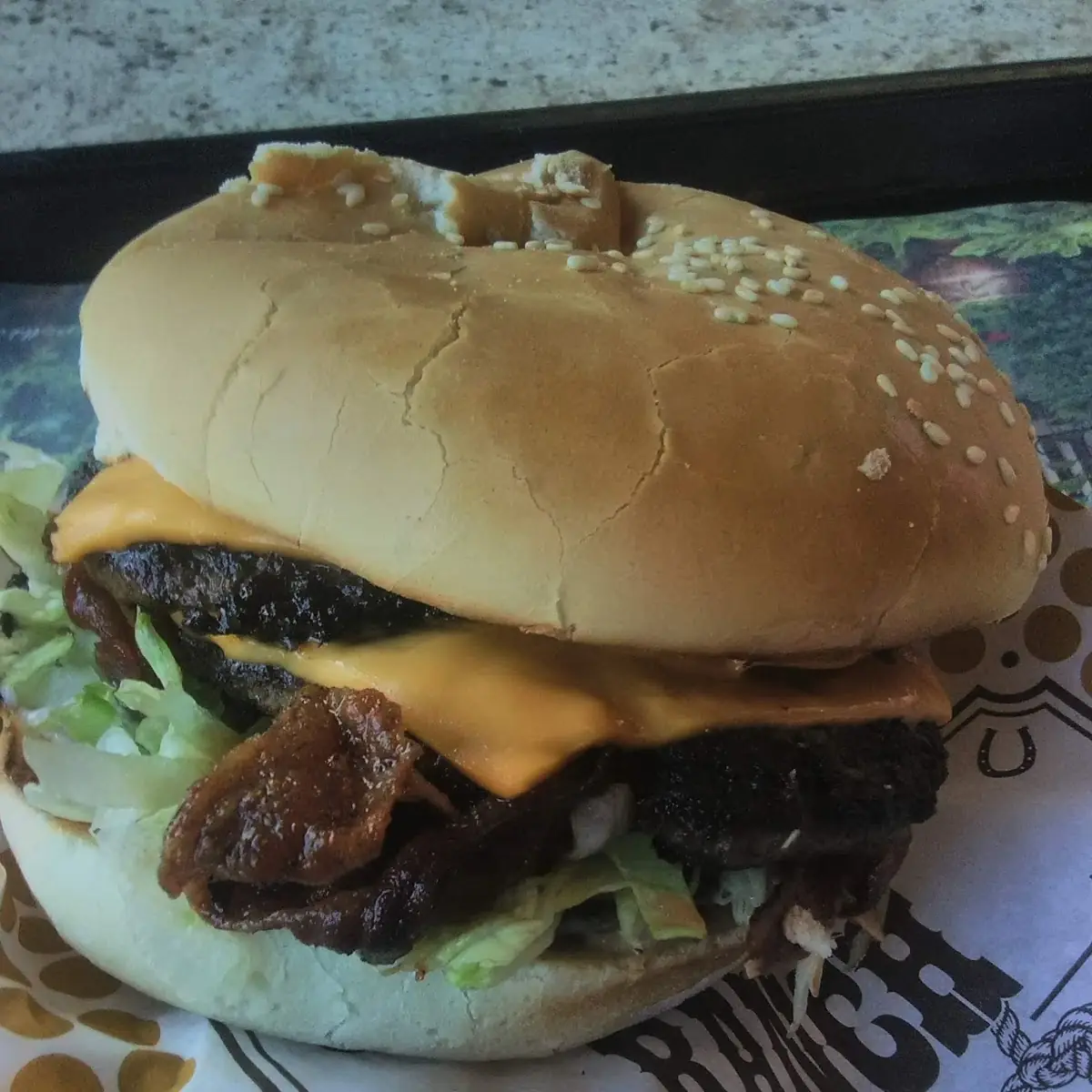 Double Ranch Bacon Burger with Cheese