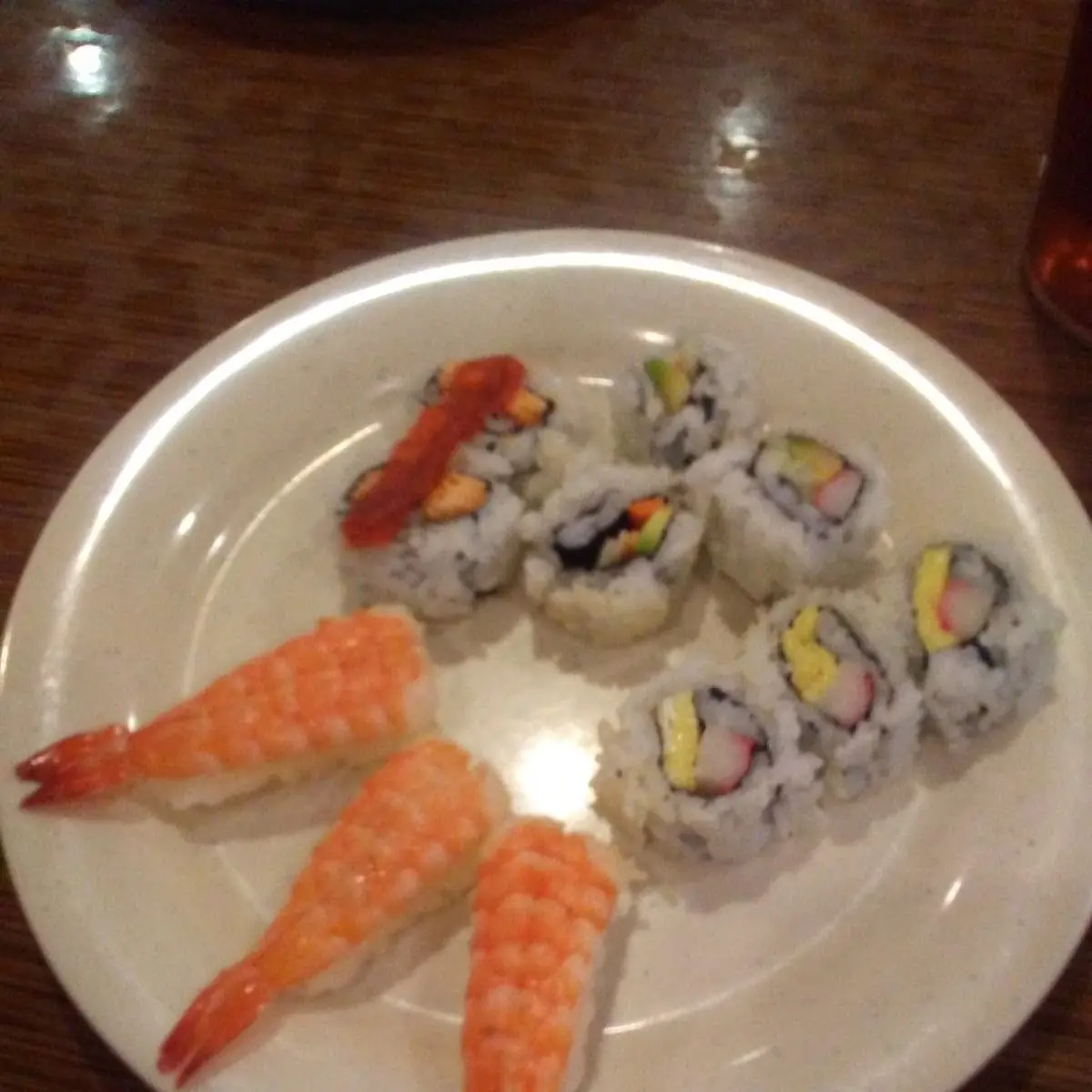 Sushi and Shrimp Fried Rice
