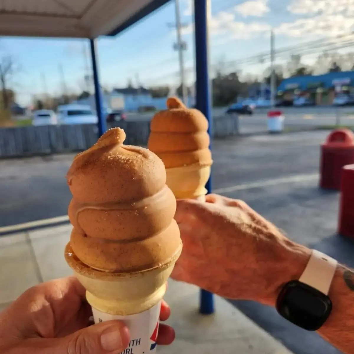 Vanilla Cone with Churro Dip