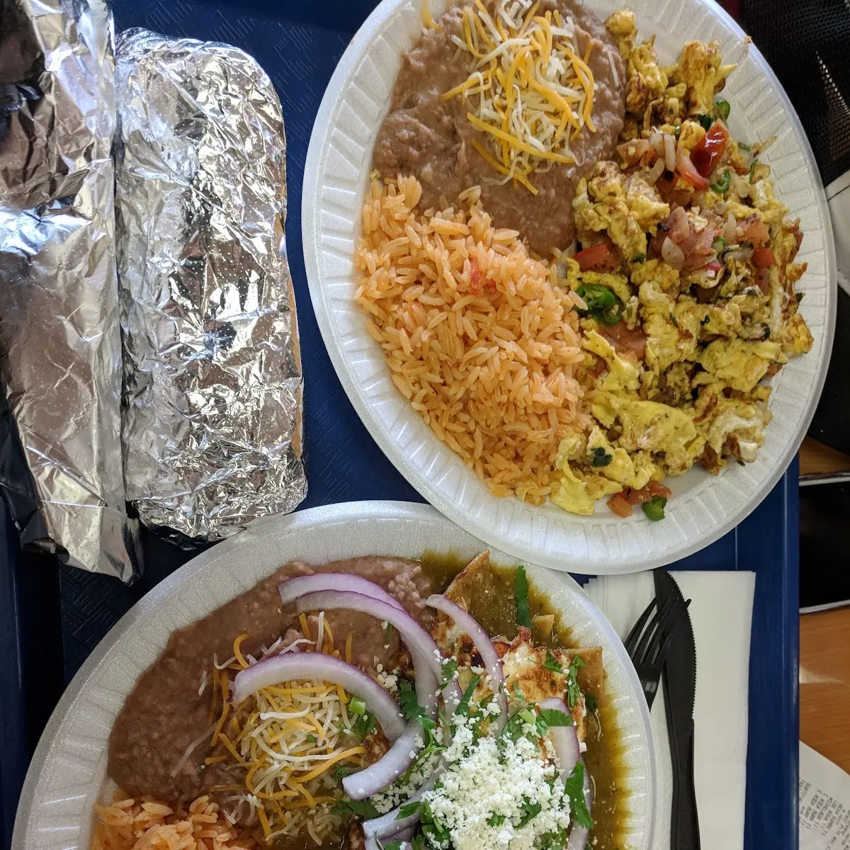 Breakfast Plates with Tortillas