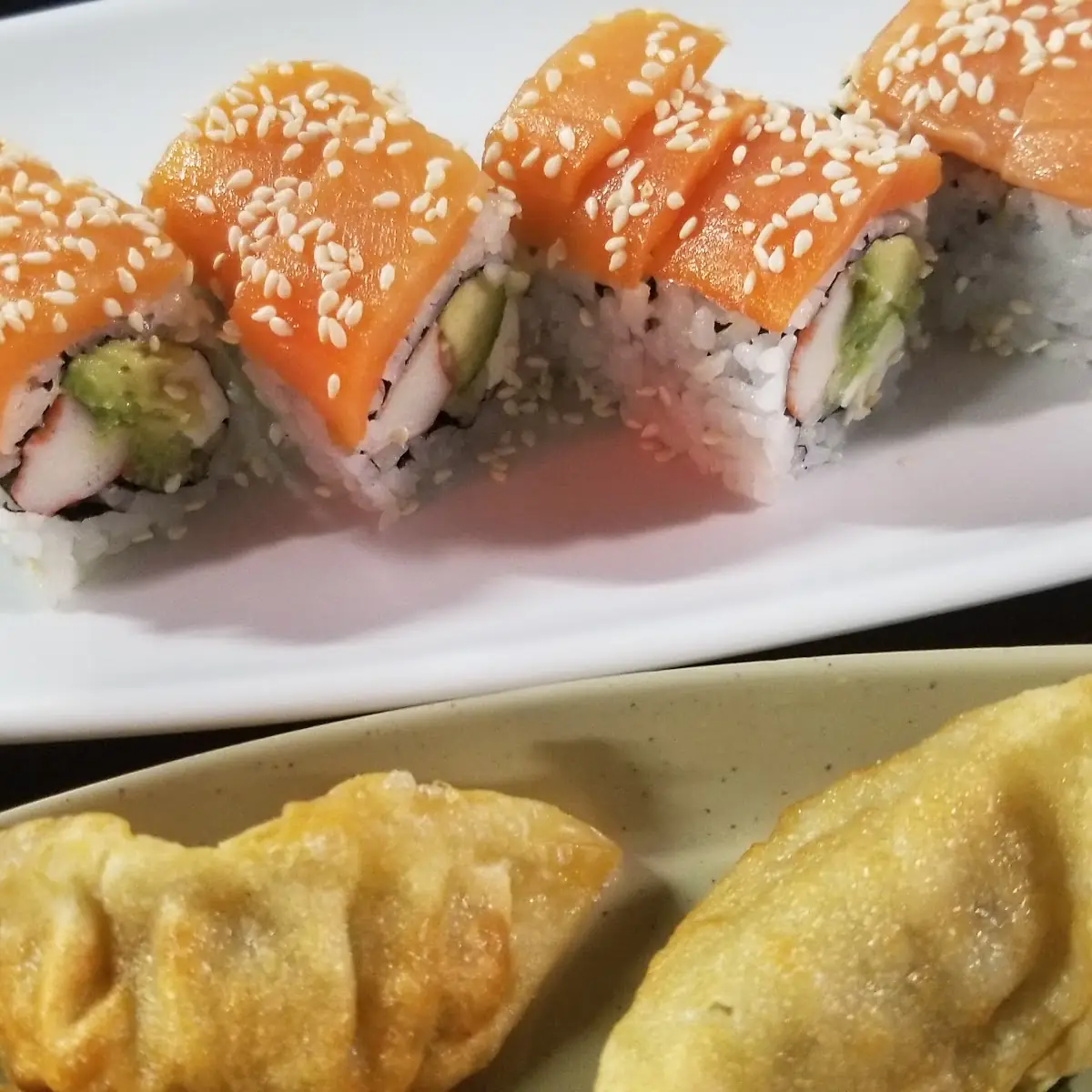 Bagel Roll and Fried Gyoza