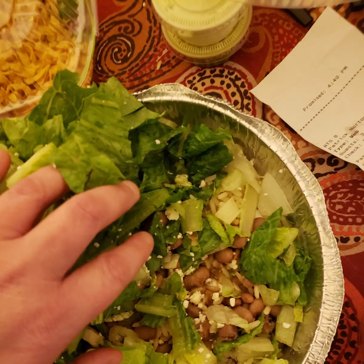 Rice Beans and Lettuce