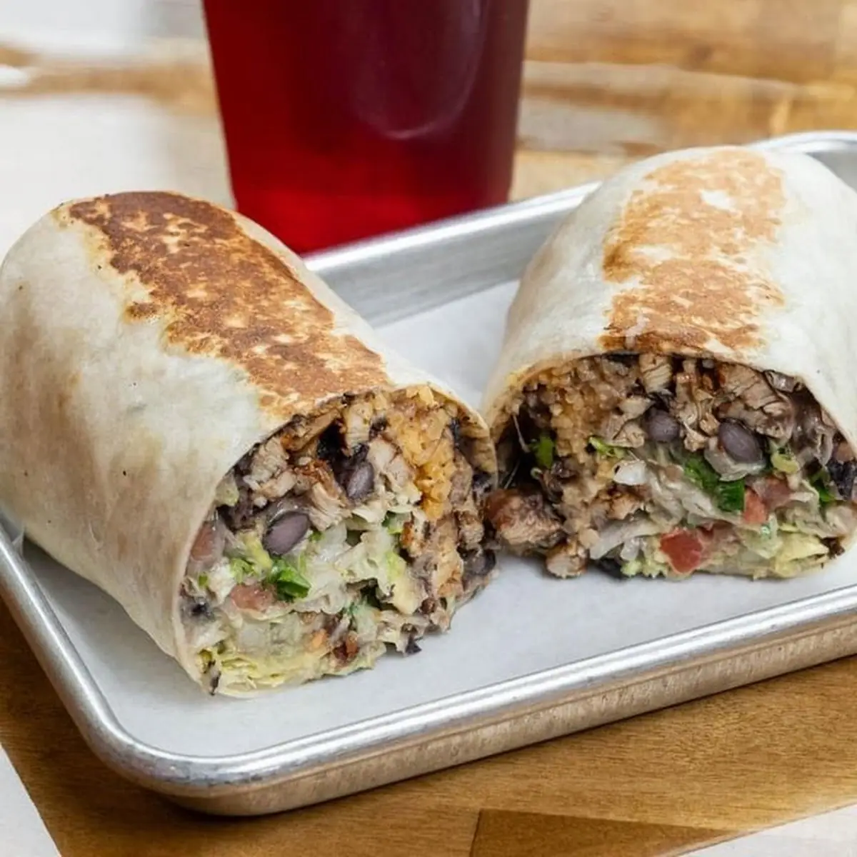 Grilled Meat and Bean Burrito