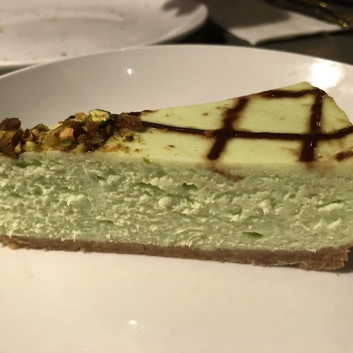 Pistachio Cheesecake Slice