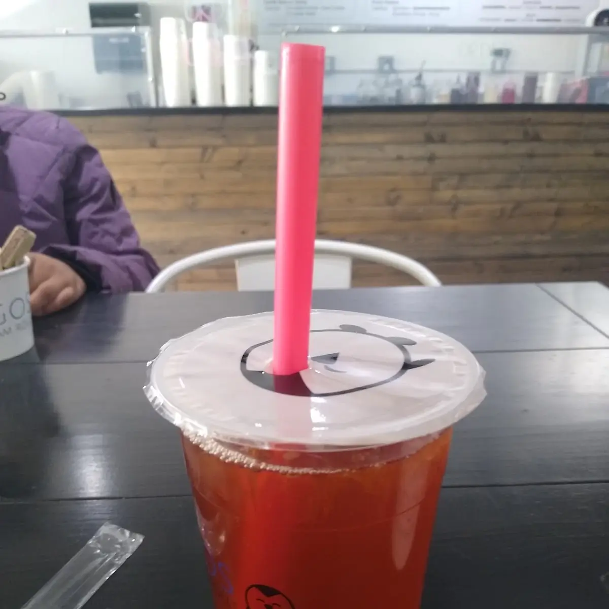 Passion Fruit Tea with Mango Bubbles